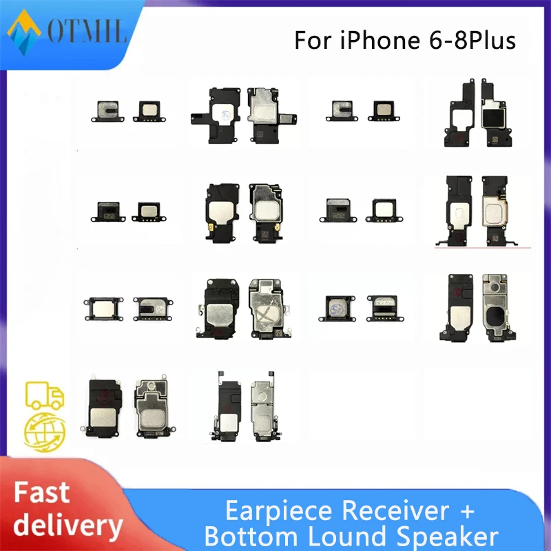 For iPhone 8 Front Top Earpiece Receiver Bottom Lound Speaker Ringer Inner Buzzer For iPhone 8 7 6 6S Plus Replace Repair Parts