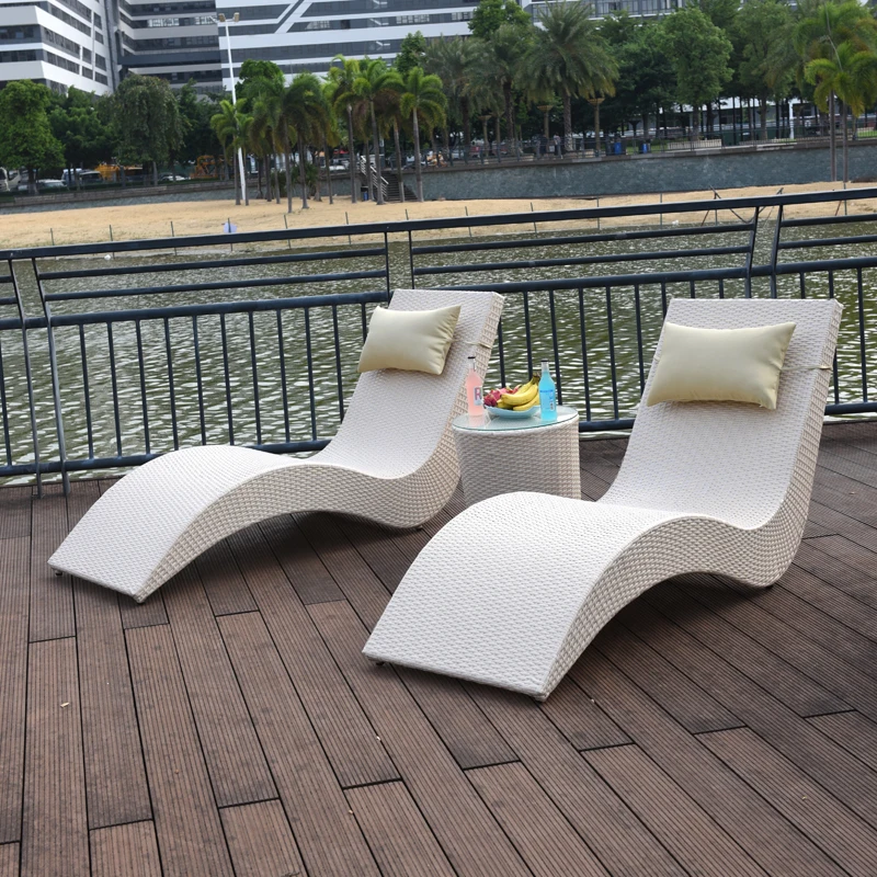 

Outdoor Lying Pool Lounger Waterproof Sunscreen Courtyard Villa Open-air Hotel Homestay