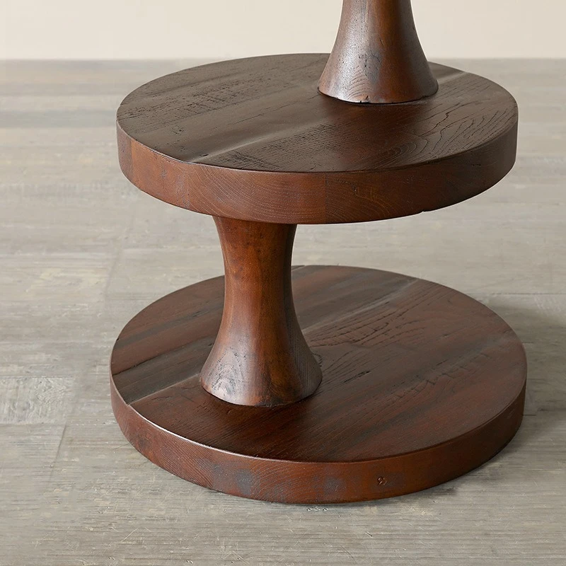 LTT wabi-sabi wind log creative edge few Japanese retro old wood storage table corner few