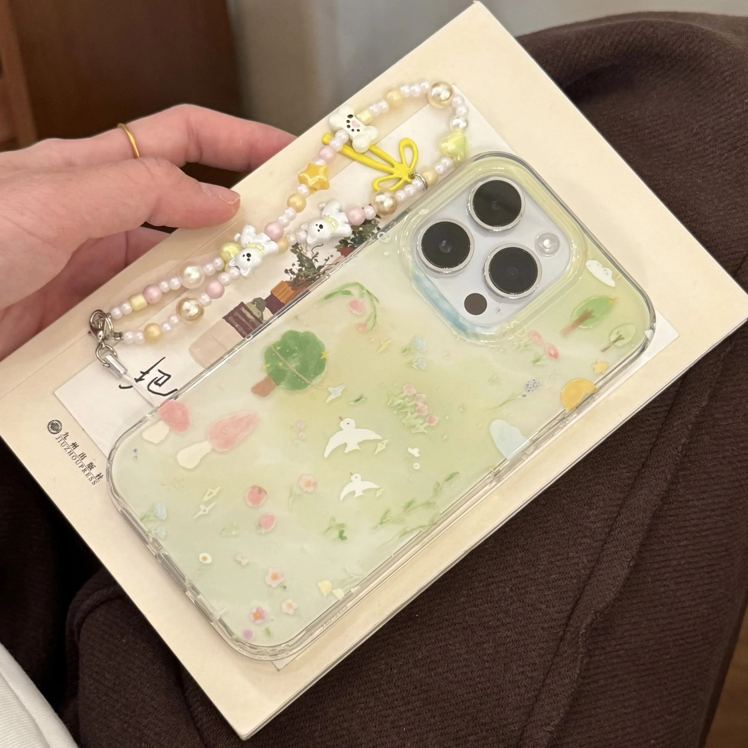 Чехол для телефона с милыми животными и птицами для Iphone 15 Pro 16 Pro Max 13 14 15 16 Pro Max 13 Pro Max, чехол-браслет Fundas