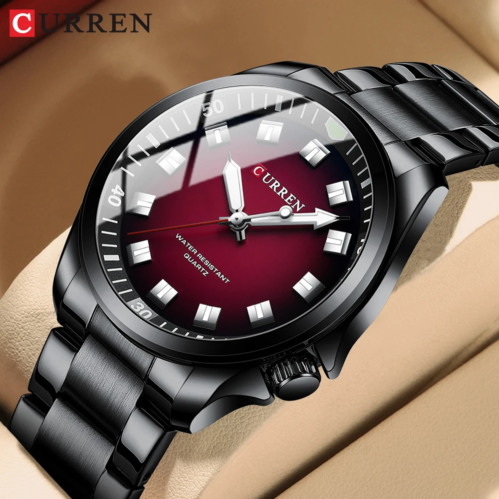 

CURREN Fashion Brand NEW Watches for Men Classic Simple Business Quartz Stainless Steel Band Luminous Hands Wristwatch