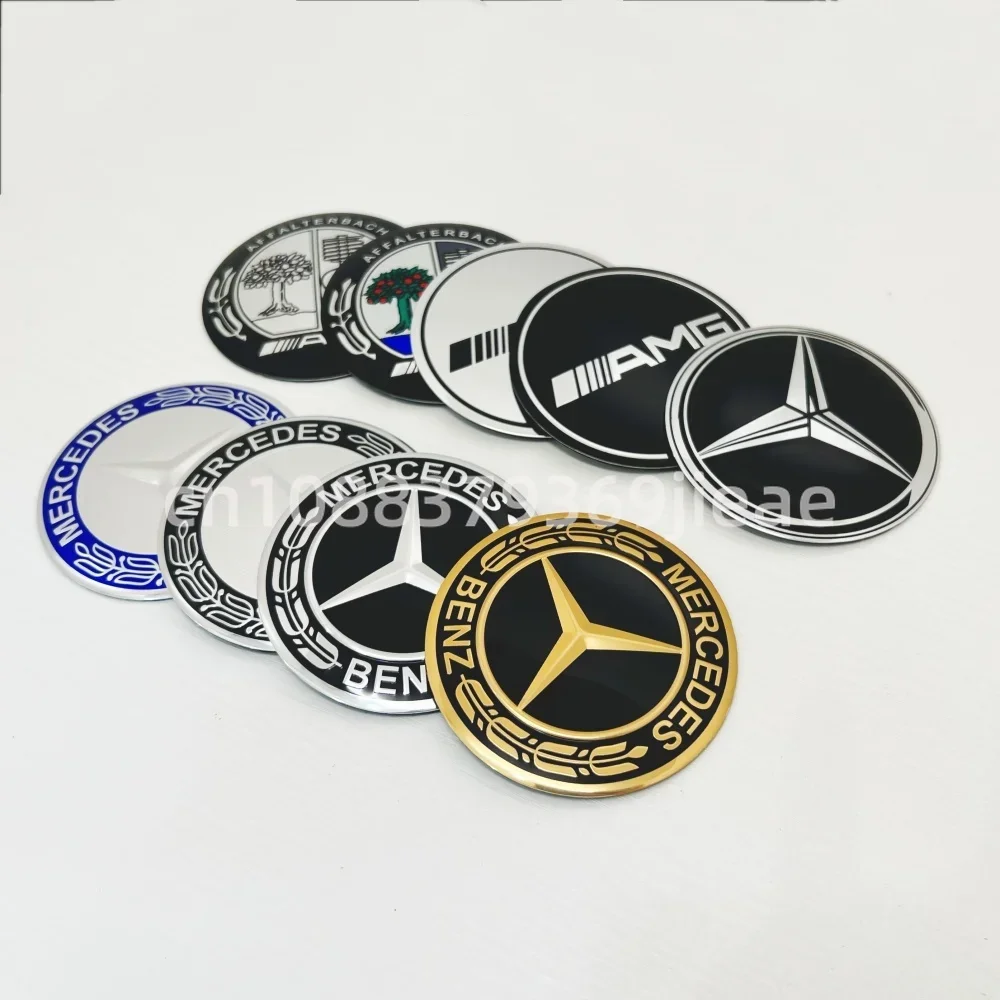 

75mm Car Wheel Hub Emblem Sticker for Mercedes Benz W203 W204 W205 W209 W210 W211 W212 W176 W166 W163 W221 Auto Rim Center Decal