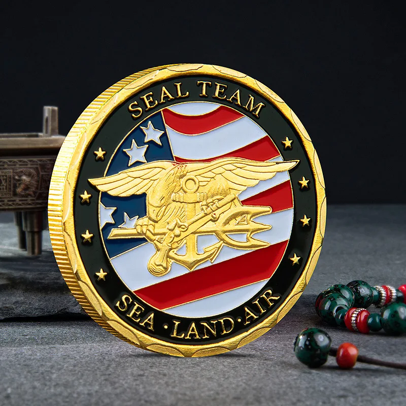 Commemorative Coins Collected By The Marine Corps of The American Eagle Sea Army, One of The Five Major US Military Powers