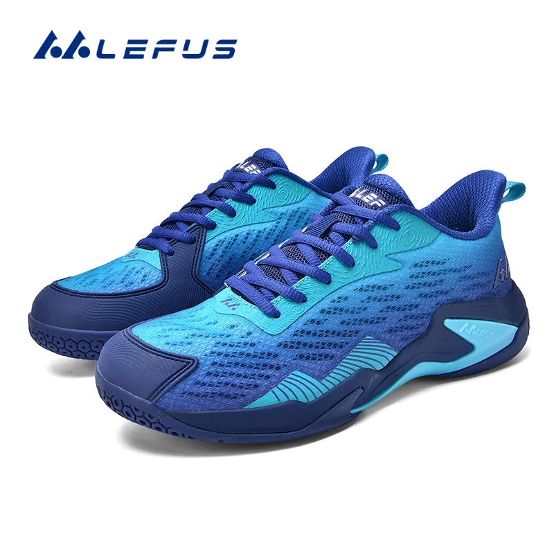 LEFUS Badminton Shoes Men's & Women's Training Shoes Shock-Absorbing Breathable Professional Athletic Footwear Anti-Slip Durable
