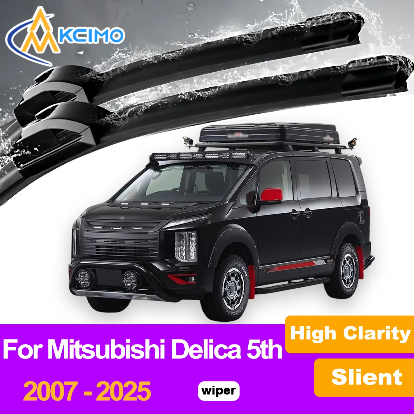 

2Pcs Front Windshield Wiper Blades For Mitsubishi Delica 5th D:5 2007-2025 Windscreen Window Car Accessories
