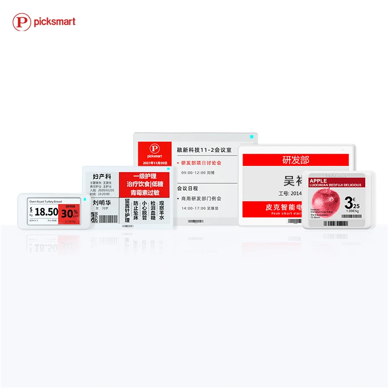 BLE5.0 Supermarket Electronic Shelf Label Kit ESL E-Ink Display Price Tab ABS Material Demo Kit