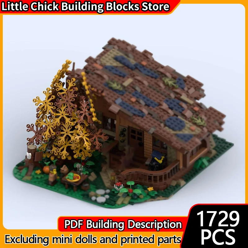 

Medieval Castle Model MOC Building Bricks House Made Of Grass Trees And Rock Modular Technology Gifts Holiday Assemble Toys Suit