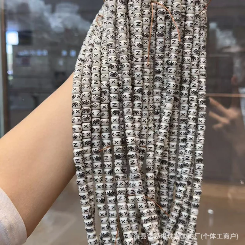 

9mm Cow Bone Adui Beads 108 Pieces One Strand Handmade Pendant Bracelet Necklace Accessories