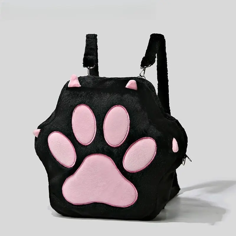 

Cute Cat Paw Plush Backpack Women Cute Funny Fashion Shoulder Bag Boys Girls Harajuku Kawaii Cartoon Large Capacity Backpack