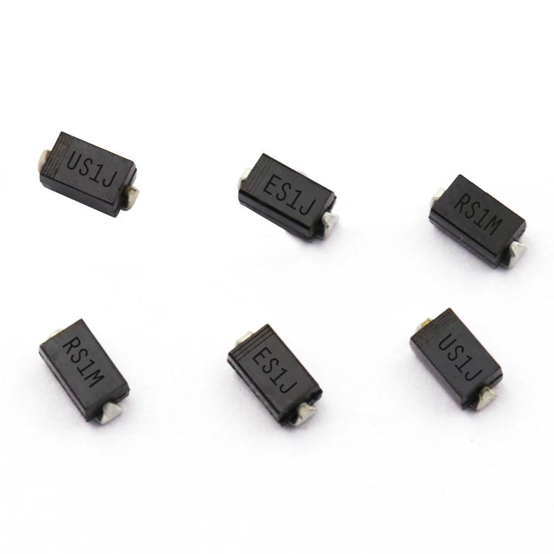 20Pcs RS1M FR107 ES1J SF18 ES1D SF14 US1J UF4005 RS1G FR104 FR107W F7 SOD123 SMD High-voltage Rectifier Fast Recovery Diode