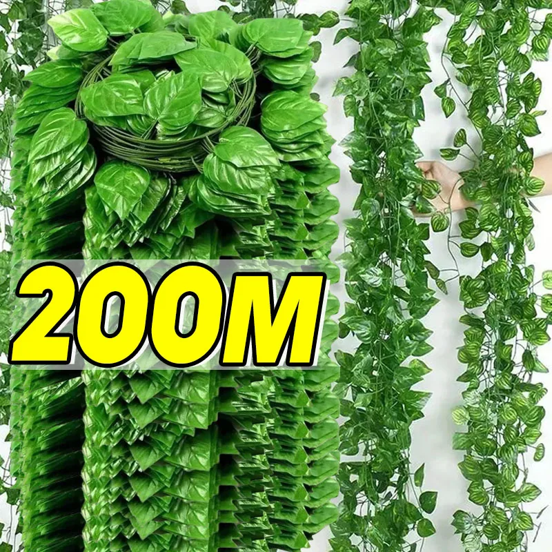 ArtificialGreenIvyLeafRattanCreeperLeavesVineHangingGarlandDIYFakeFlowersPlantsforGardenWeddingPartyHomeDecor-AliExpress15