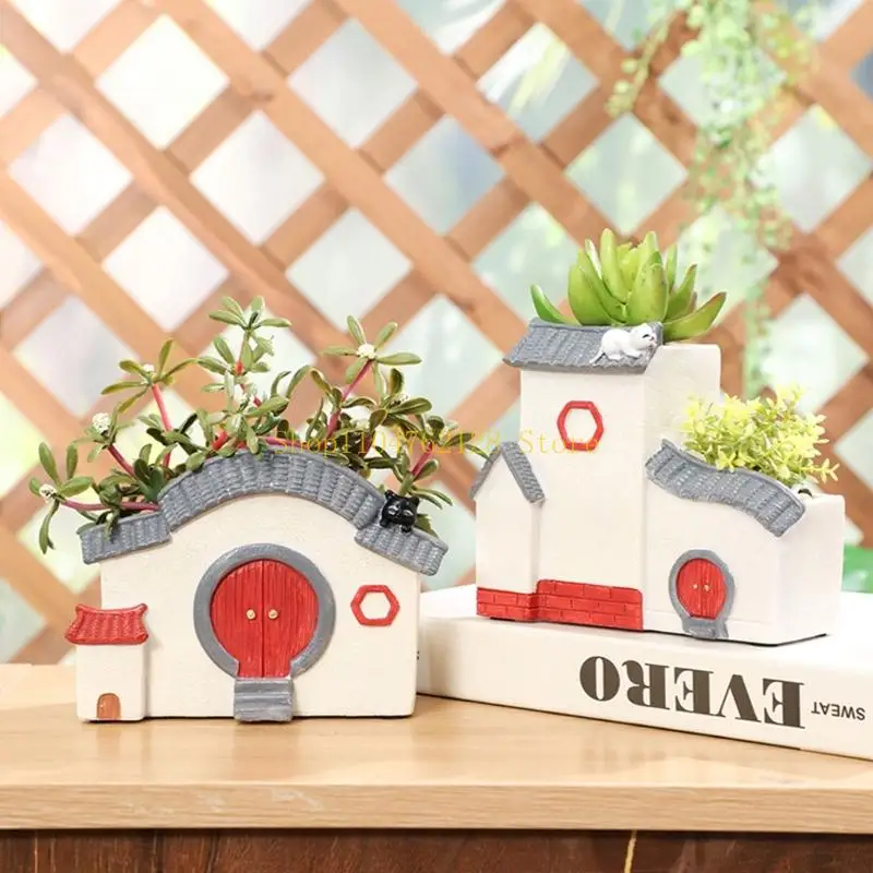 Artistic Resins Plant Pot Light weight Hand Painted Resin Garden Pot For Indoor Plant And Decorative Display best sale