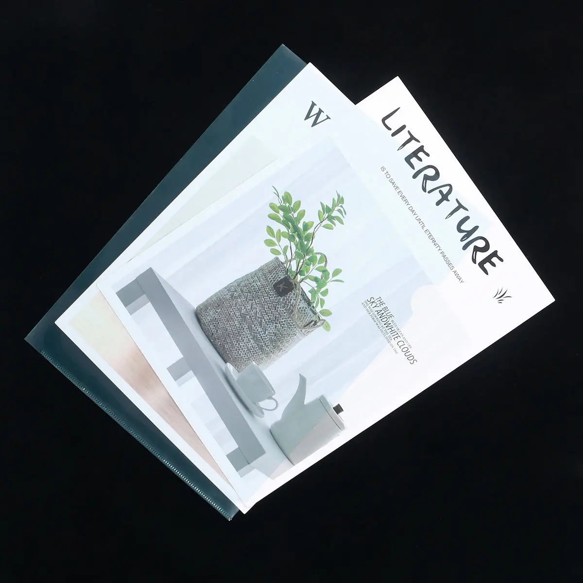 

30Pcs Transparent A4 L File Folder Plastic Document Holder Convenient Storage for Office School L File Folder