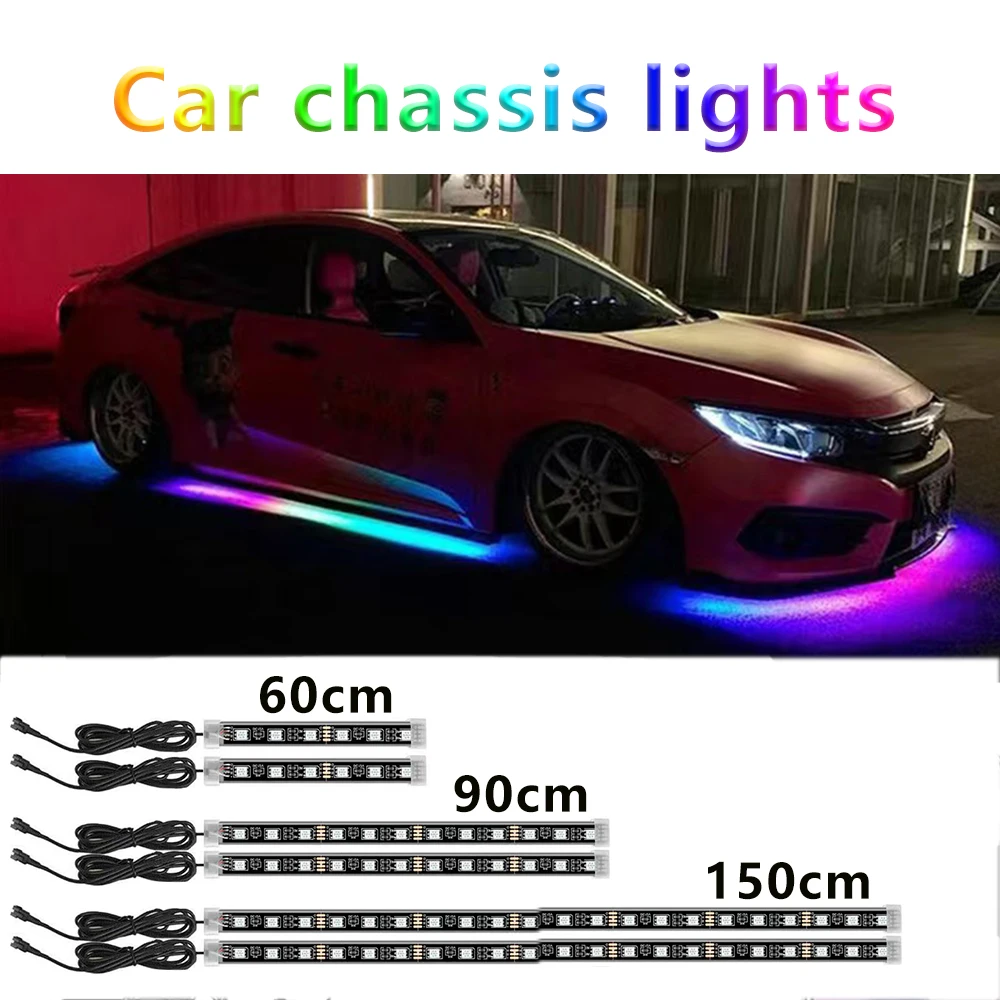 

Car Light Bar Bottom Lamp Streamer Led Chassis Light Rgb App Control Car Decoration Atmosphere Light Neon General Auto Parts