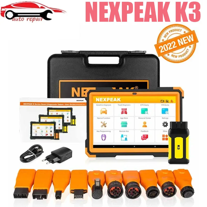 NEXPEAK K3 NEXPEAK k3 Professional Car And Truck Diagnostic Tool with ECU program, clear specification DTC, DPF, etc pk K1, K2