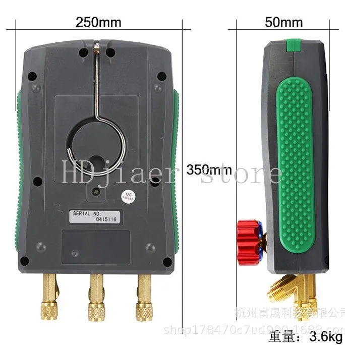 

DY517A AC Fluoride Charging Pressure Gauge - Electronic Refrigerant Manifold for Cooling System Maintenance