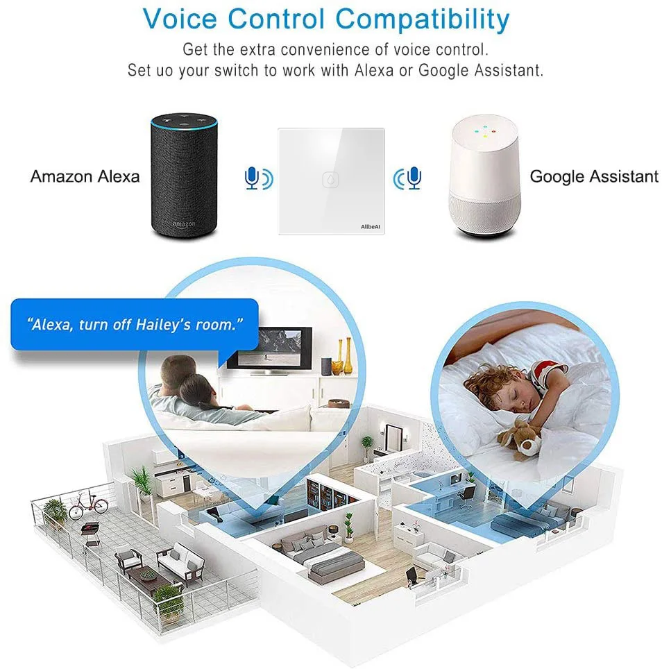 20A EU eWeLink Wifi Zigbee Boiler Smart Switch interruttori scaldabagno, telecomando vocale Touch Panel Timer funziona alexa google