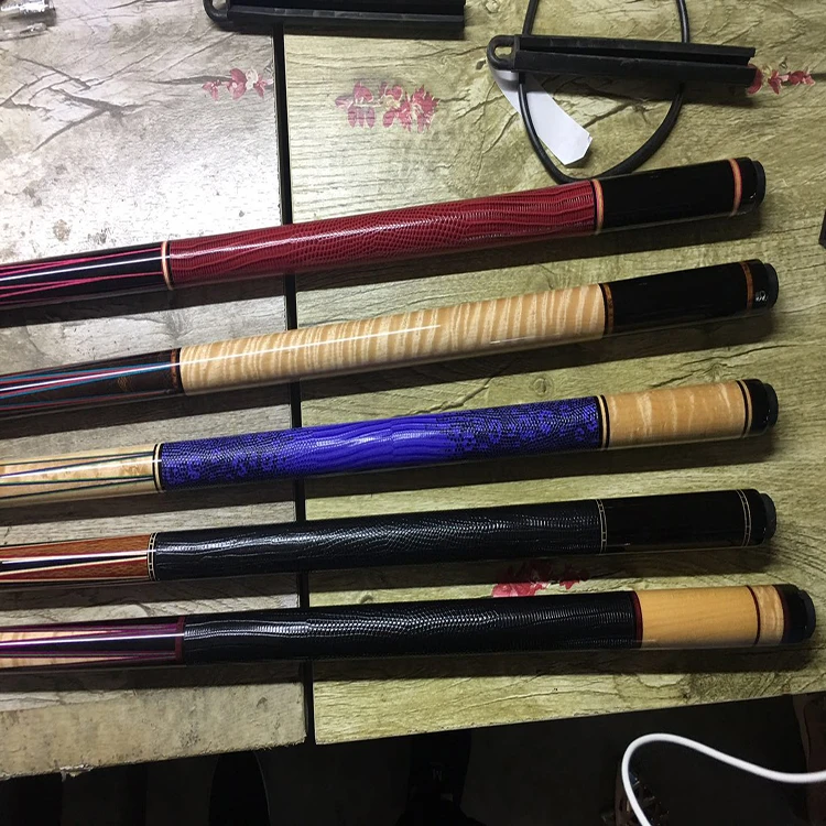 صنع بالكامل باليد بالجملة العظة اليدوية البلياردو بركة العصي السنوكر جديلة