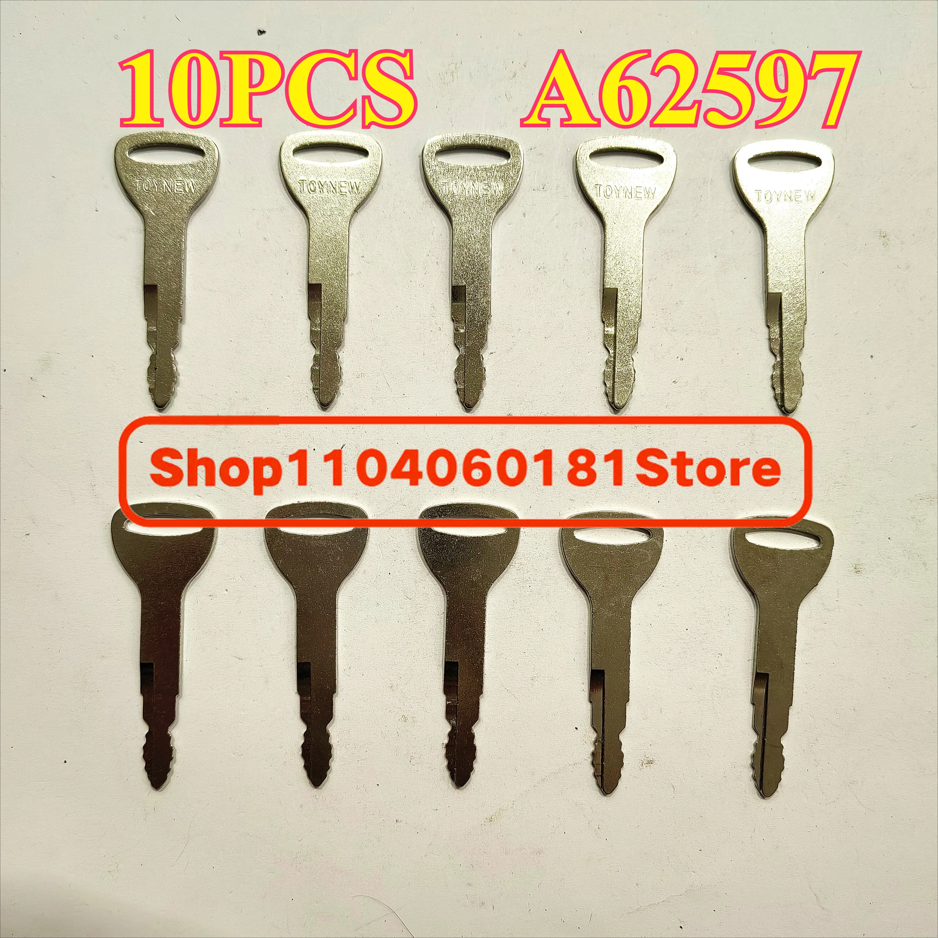 

10 PCS A62597 Toynew Keys Ignition Key For Toyota Forklift New Model