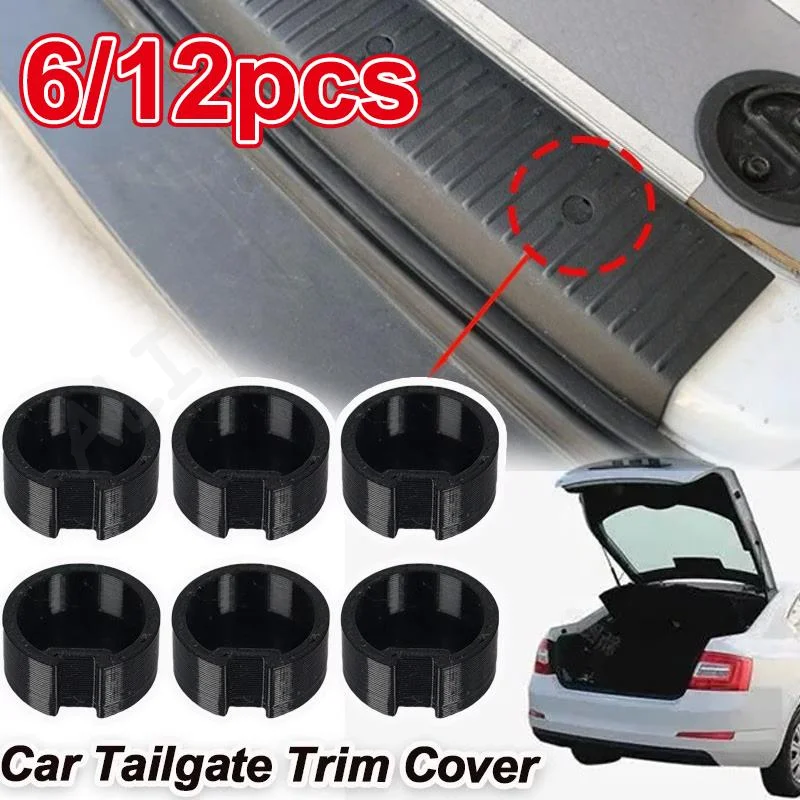 T5 6.1 Car Plastic Tailgate Trim Cap Set Universal Fit Rear Tailgate End Cover for Home and Commercial Use 6/12pcs