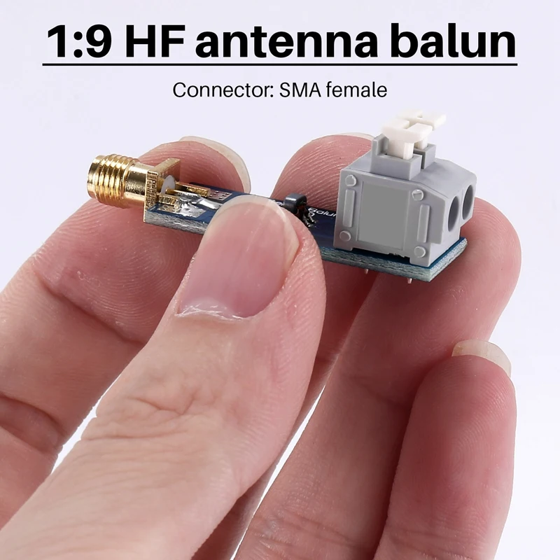 1:9 HF Antenna Balun One Nine: Tiny Low-Cost 1:9 Balun Frequency Band, Long Wire HF Antenna RTL-SDR 160M-6M New