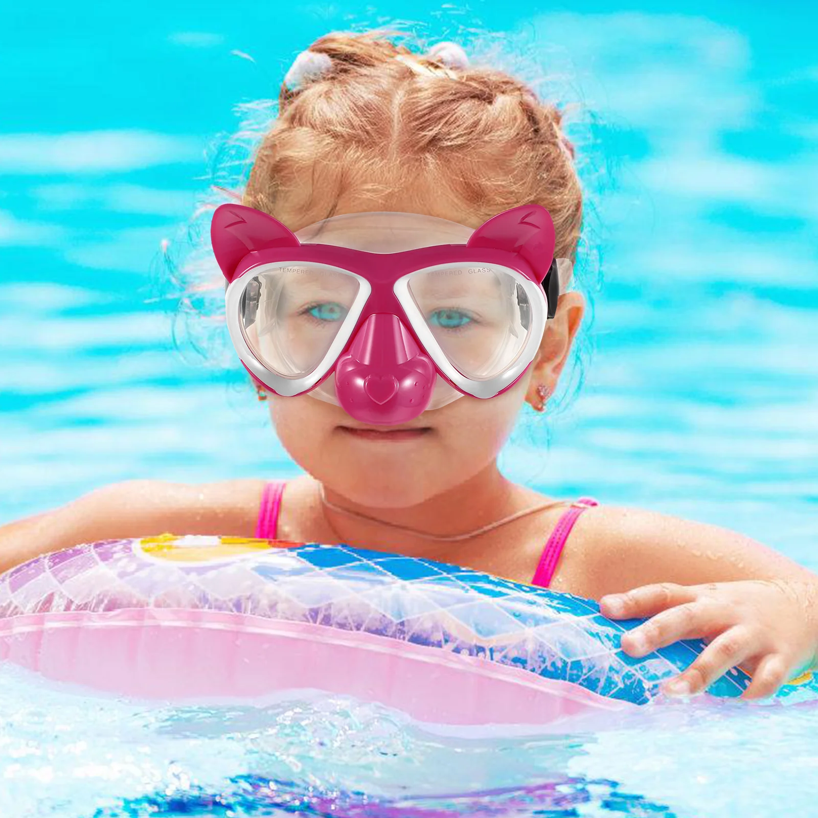 

Diving Mask Kids Goggles Swimming Adult Children Clear Plastic Set Youth Diver Woman Hd Lenses Cartoon Style Soft