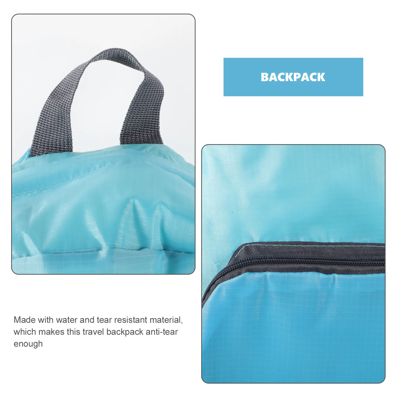 

Portable Outdoor Folding Travel Backpack Small Blue Waterproof Nylon Anti-Tear Lightweight Sports Hiking Riding Bag