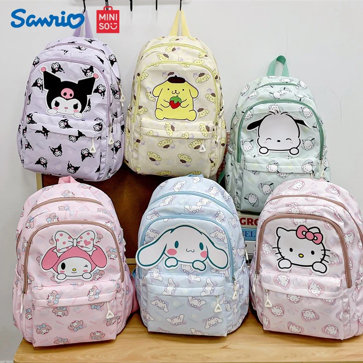 Sanrio backpack anime kulomi cinnamon dog kt cat student bag large capacity female bag kids girls gifts