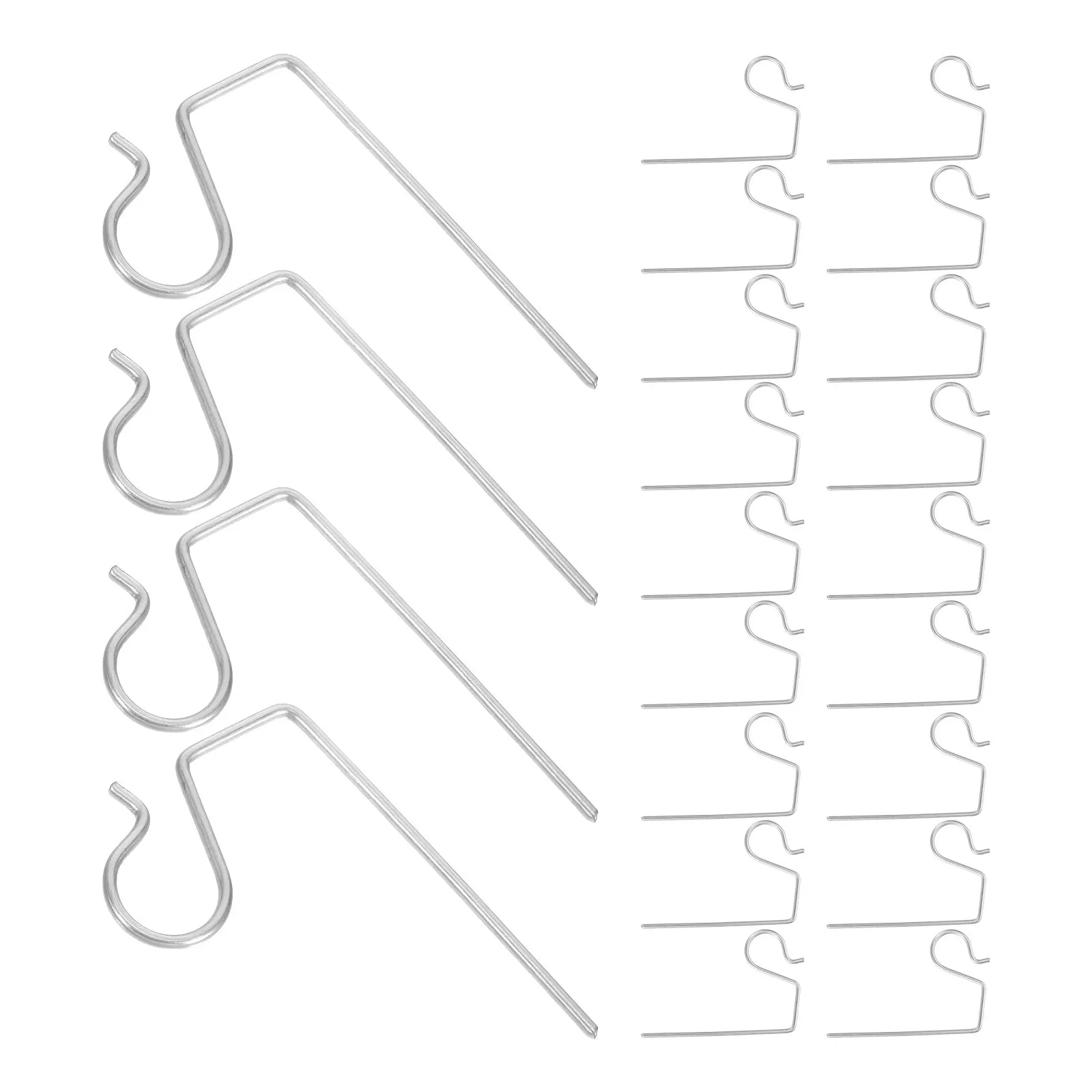 100Pcs Outdoor Metal Gutter Hooks Heavy Duty Weatherproof String Light Clips for Christmas Halloween Patio Garden Decoration