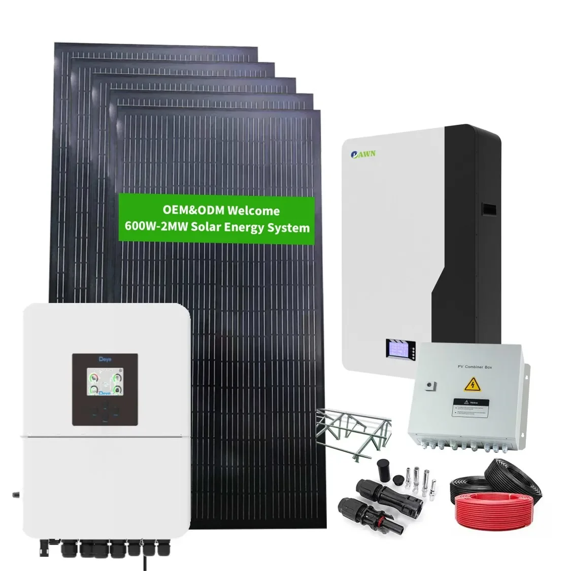 5kw Hybrid Solar System Electric Power Generation Kit Complete Set Solar Energy Power Storage System For Home