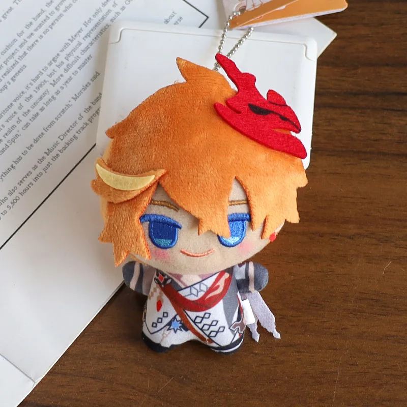

Genshin Impact Tartaglia Plush Keychain Chibi Figure Cute Anime Doll Backpack Charm Gift for Fans