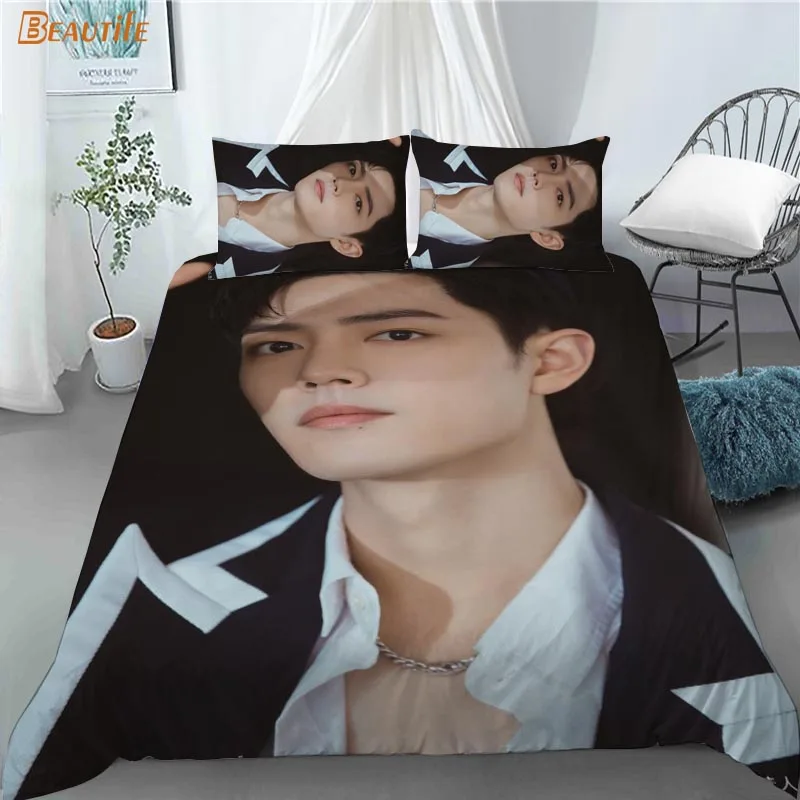 3D Xiao Zhan Bedding Set Duvet Cover Bedclothes 180X200CM 180X220CM Comforter Cover With Pillowcase For Kids Home 1202