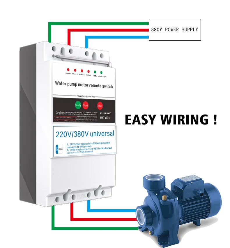 Imagem -03 - Puffins-interruptor Controlador Inteligente sem Fio Voltagem Universal para Bombas Indústria Doméstico 220v 380v