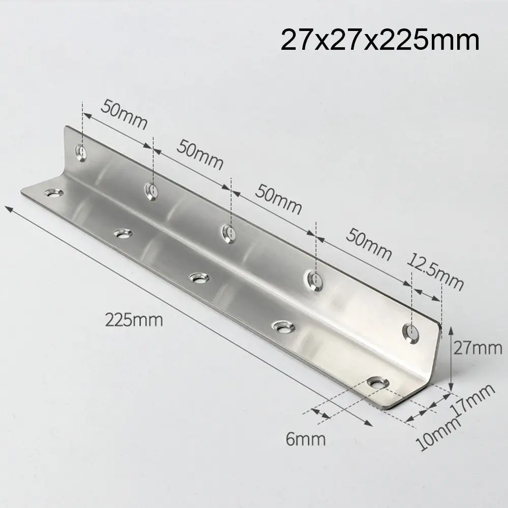 Corner buckle Stainless Steel Angle Corner Code L Shape 90 Degree Brackets Stand Thicken Extended Furniture Hardware