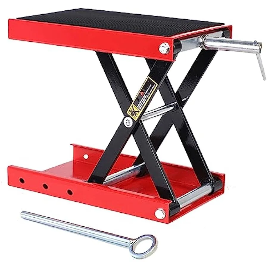 

Stanz 1100 LB Heavy Duty Wide Deck ATV Motorcycle Bike Scooter Scissor Lift Jack Crank Stand with Safety Bar