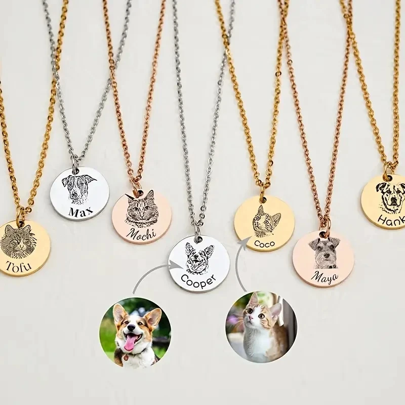 

Ожерелье с гравировкой имени и буквы из нержавеющей стали по индивидуальному заказу, индивидуальное специальное памятное ожерелье с подвеской, подарки