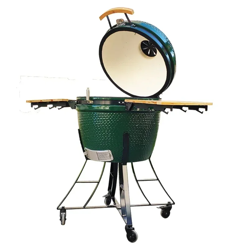 

Auplex kamado grill 24 large charcoal bbq big green ceramic fire wood bbq egg outdoor bbq kitchen