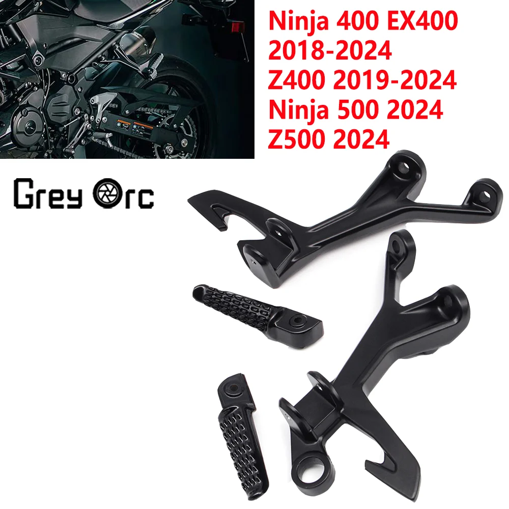 Motorcycle Rear Seat Passenger Foot Pin Support Pedal For Kawasaki Ninja400 EX400 2018-2024 Z400 2019-2024 Ninja 500 Z500 2024