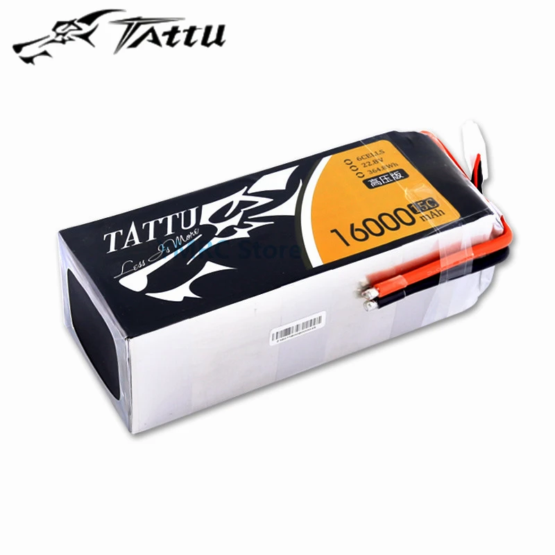 Tattu 16000mAh 15C 6S 22.8V High Voltage Lipo Battery Pack with XT90S Plug for Professional Multirotor,Plant Protection Drone