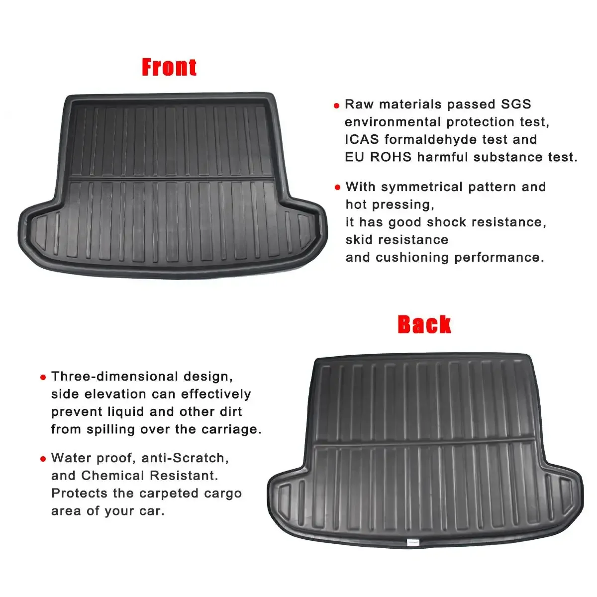 Boot Liner Trunk Mats Rear Cargo Floor Tray Mat  for Kia Sportage QL for Hyundai Tucson 2015 2016 2017 2018 2019 2020