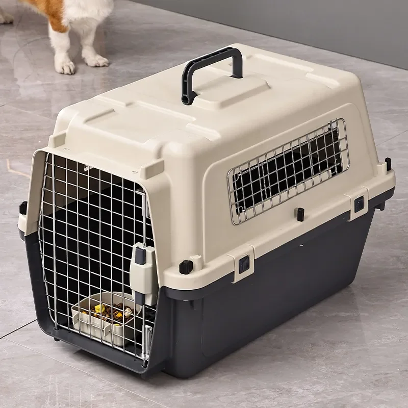 IATA Standard Pet Air Travel Box for Cats and Dogs Cabin Approved Carrier Crate Consignment Cage for Airplane Transport