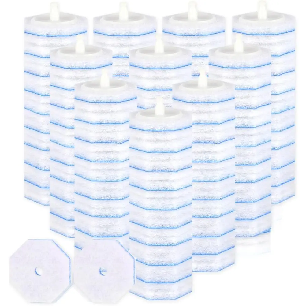 

100 одноразовых сменных насадок для туалетного ершика, 5-кратная очищающая сила, замена для чистки унитаза, 360 ° Эффективный Кл.