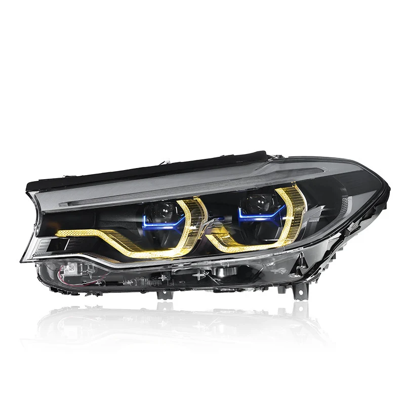 اكسسوارات السيارات رئيس مجموعة مصابيح 2018-2020 BMW 5 سلسلة G30 LED النهار تشغيل ضوء الديناميكي غاسل بدوره إشارة المصابيح الأمامية