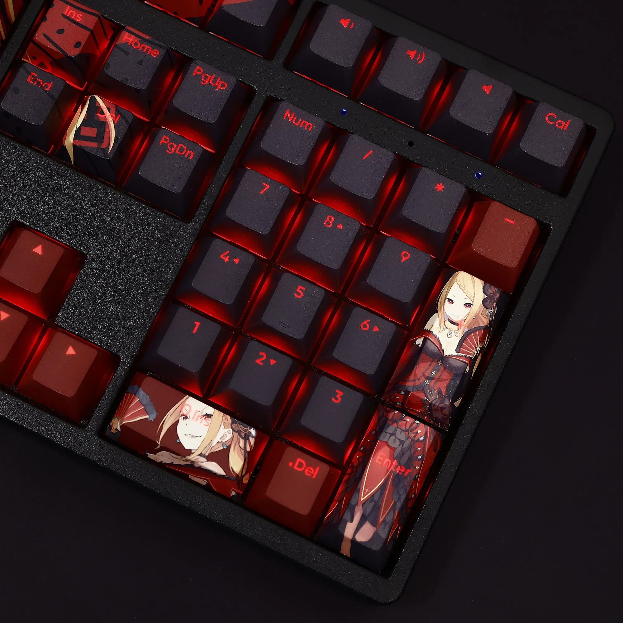 108 Keys/Set Priscilla Barielle PBT Cherry Profile Anime Game Girl Keycaps for MX Switch for Mechanical Keyboard DIY Custom