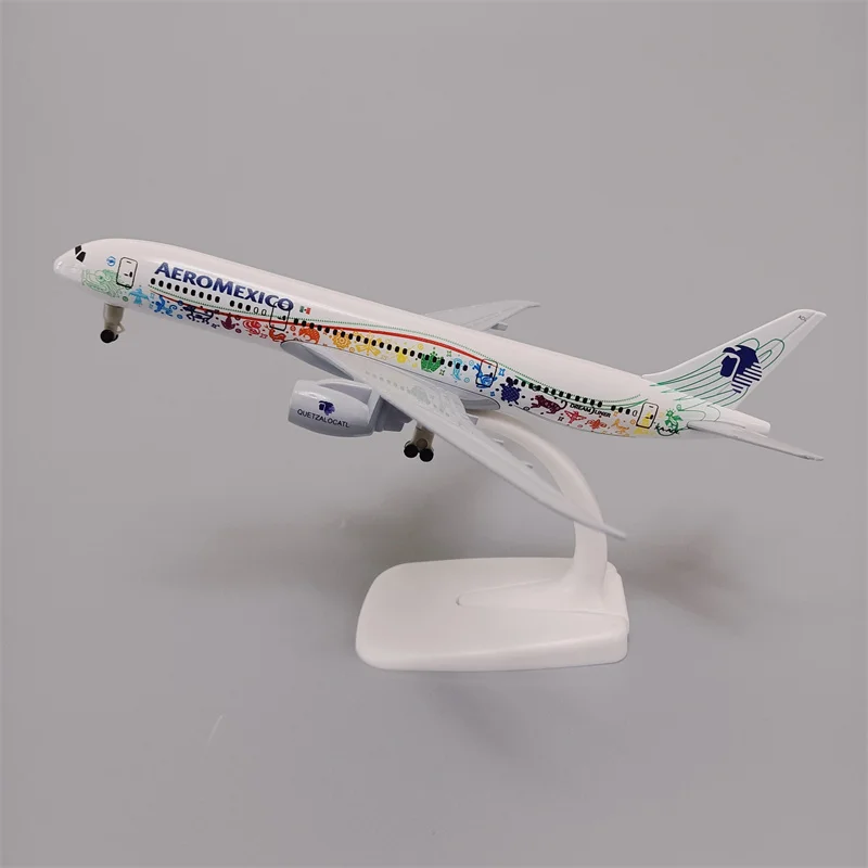 AEROMEXICO Airlines-Modèle d'avion Boeing 787 B787, alliage métallique lavable, moulé sous pression, avion à roues, 19cm