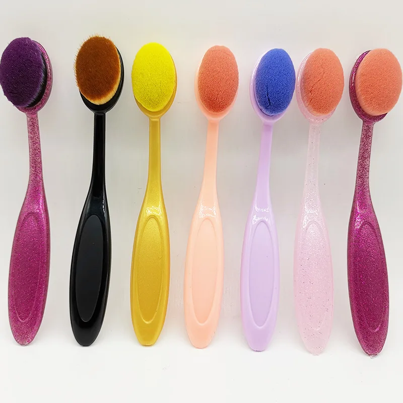 1Pcs Multicolor Portable Toothbrush Type Makeup Brushes Cosmetics Face Foundation Blending Brushes For Make Up Beauty