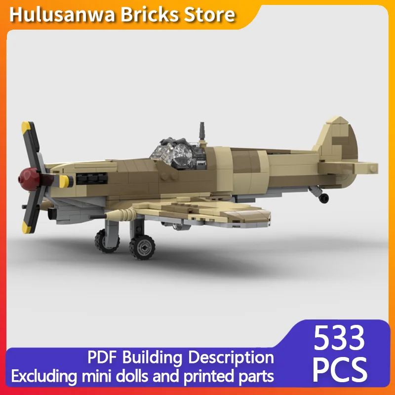 

Spitfire Mk VB Trop WW2 Военные форсунки Модель MOC Строительные кирпичи Военное оборудование Модульные подарки Сборка Детские игрушки Костюм