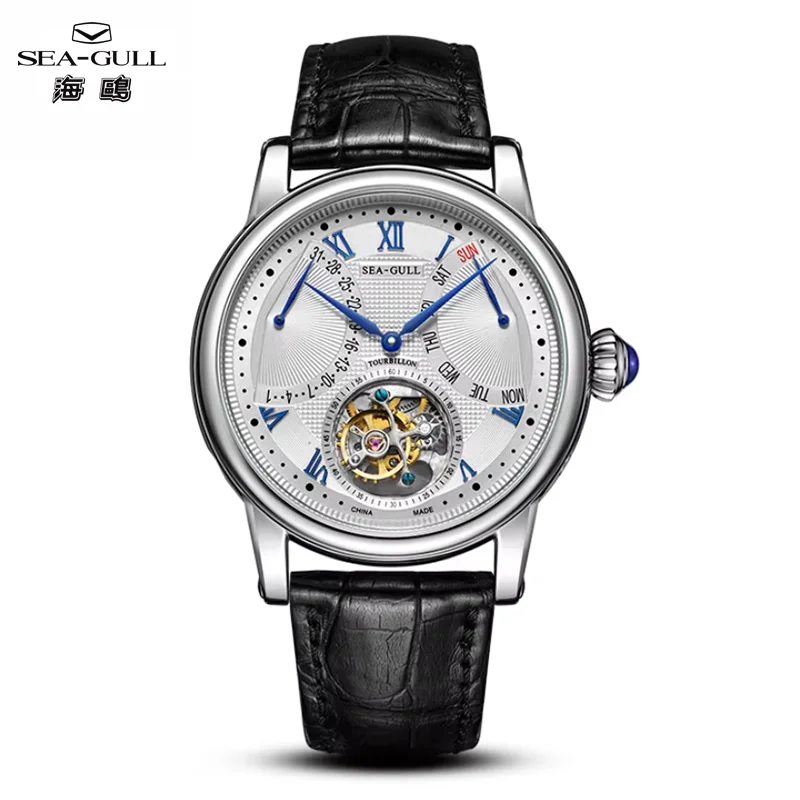 Seagull Men Watch Automatic Tourbillon Mechanical Watch Multifunctional Sapphire Calendar Luxury Men's Wristwatch ST8004ZS