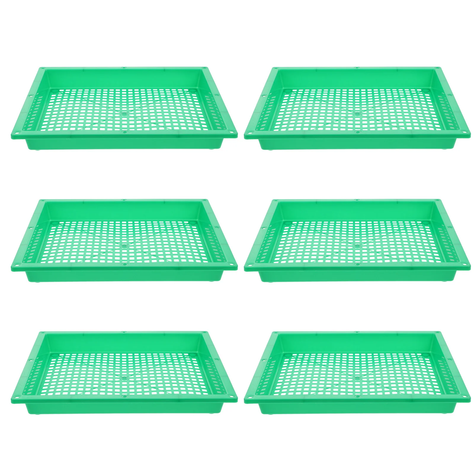 

6pcs Seedling Plastic Plant Growing Starter Multi-Hole Planting Nursery Tray Sowing Container Garden Nursery Germination Tool