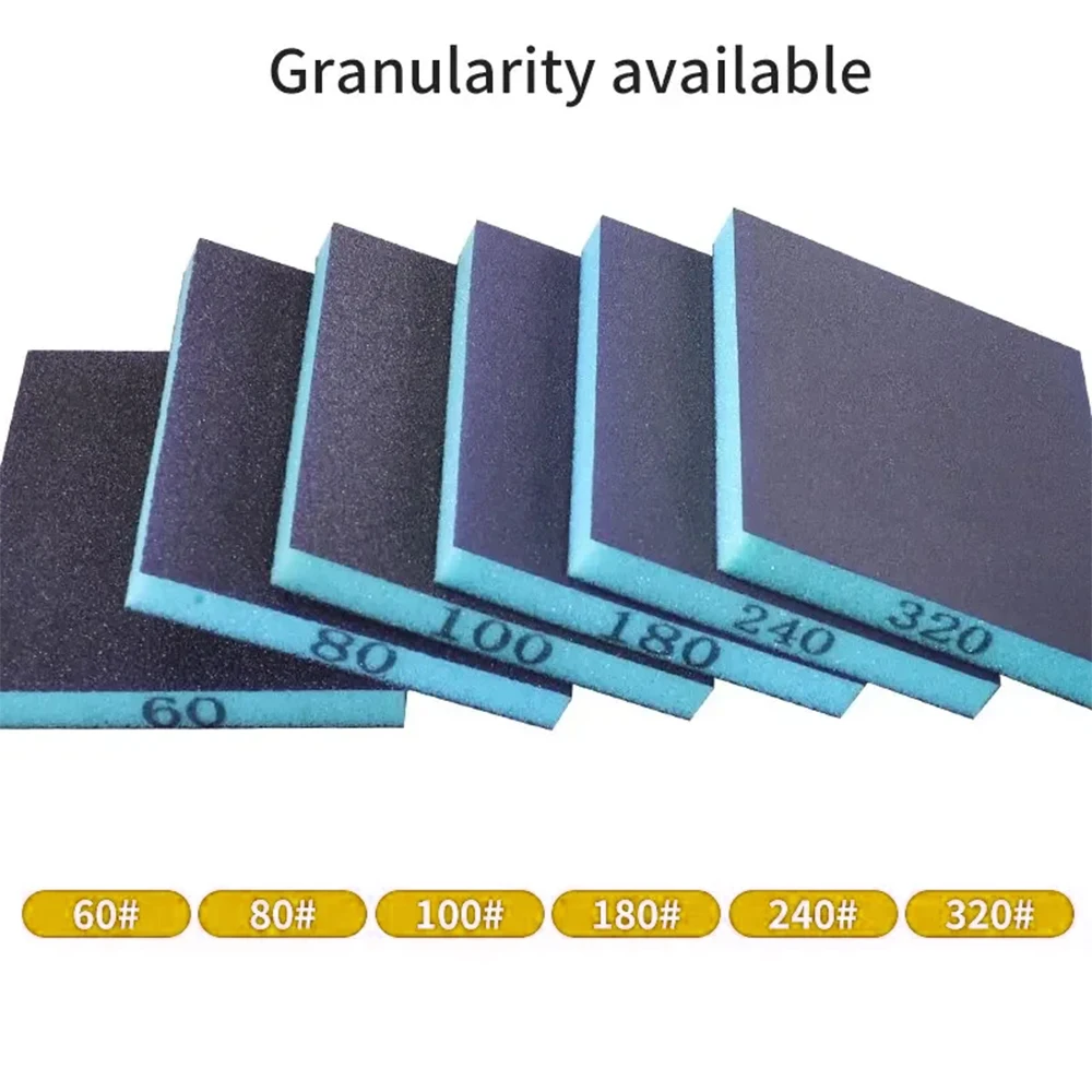 KATWAY 6PCS Washable and Reusable Sanding Sponge 60-320 Grit Wet Dry Sanding Blocks Metal Wood Polishing Abrasive Tool l HH-AA96